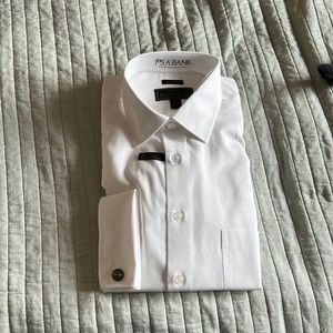 Jos. A. Bank. Mens white collar dress shirt